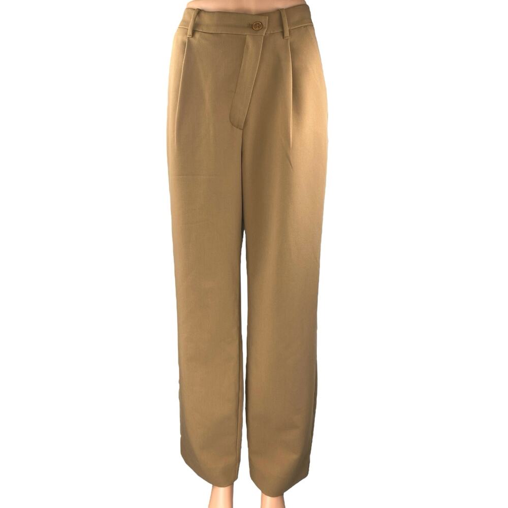 Abercrombie & Fitch Women's Brown High Waist Pleated Wide Leg Trousers Pants 29